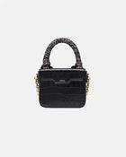 Ma Croc Embossed Micro Ma Bag Black