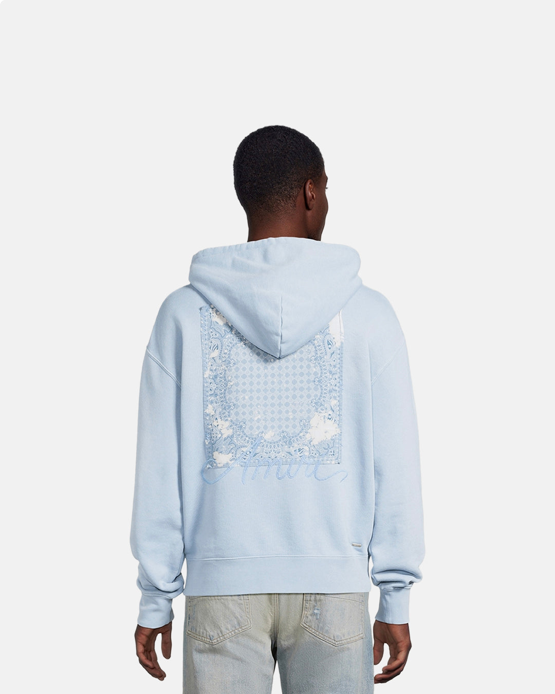 Ma Bleach Bandana Oversized Hoodie Ashley Blue