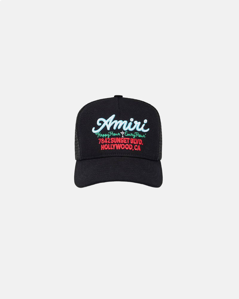 Ma Amiri Neon Lights Trucker Hat Black