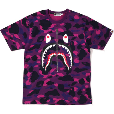 Bape Color Camo Shark Tee M Purple