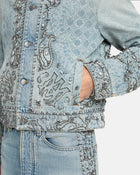 Ma Crystal Bandana Denim Jacket Antique Indigo