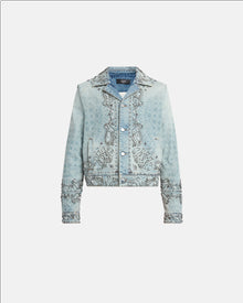 Ma Crystal Bandana Denim Jacket Antique Indigo