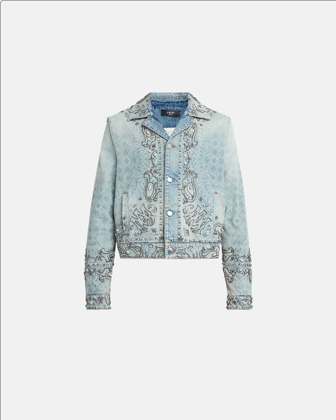 Ma Crystal Bandana Denim Jacket Antique Indigo