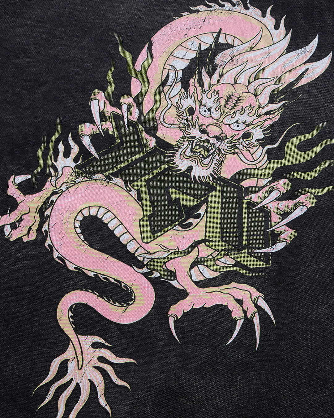 Dilong Oversized Hoodie Black Corrosion