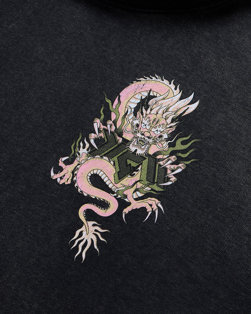 Dilong Oversized Hoodie Black Corrosion