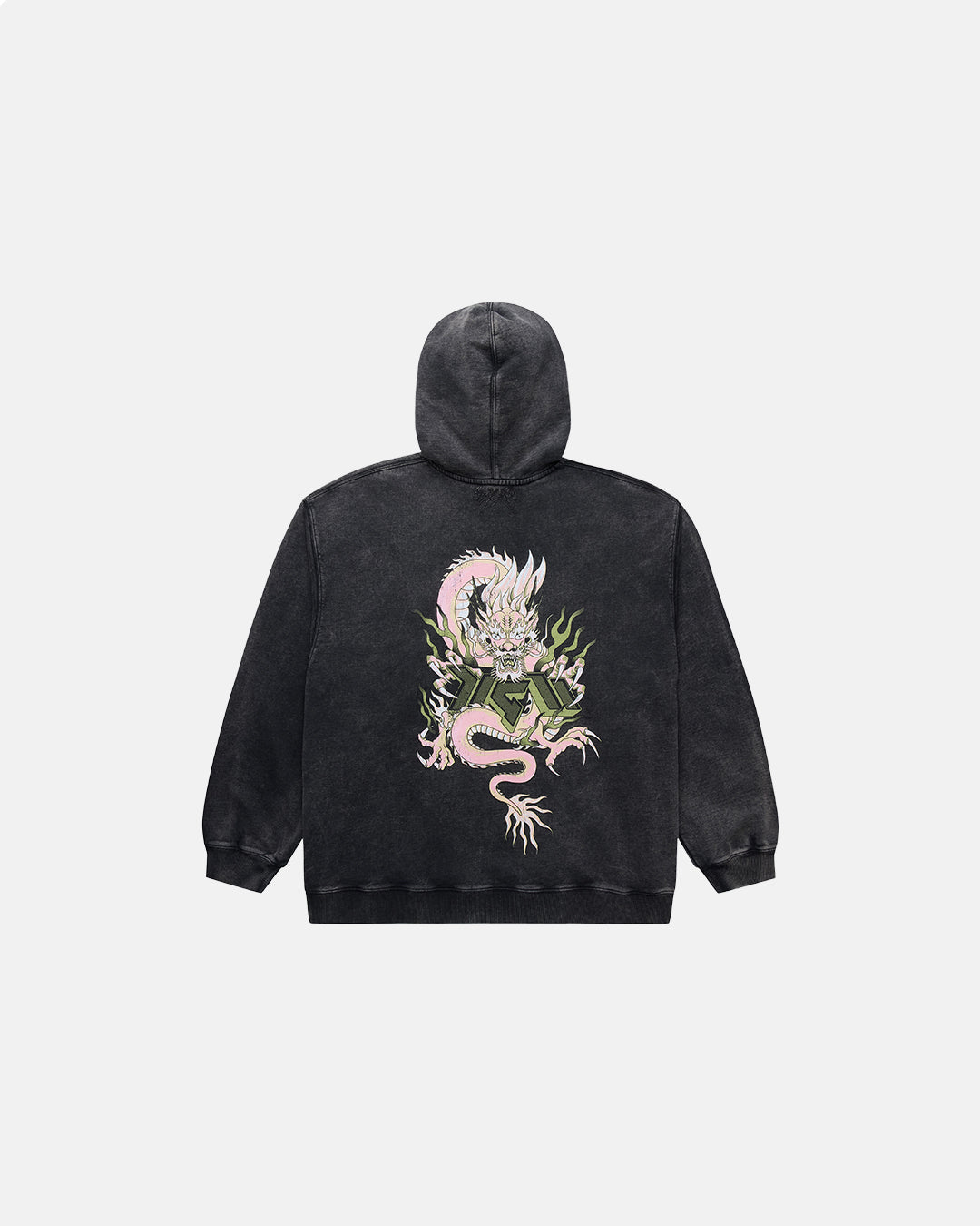 Dilong Oversized Hoodie Black Corrosion
