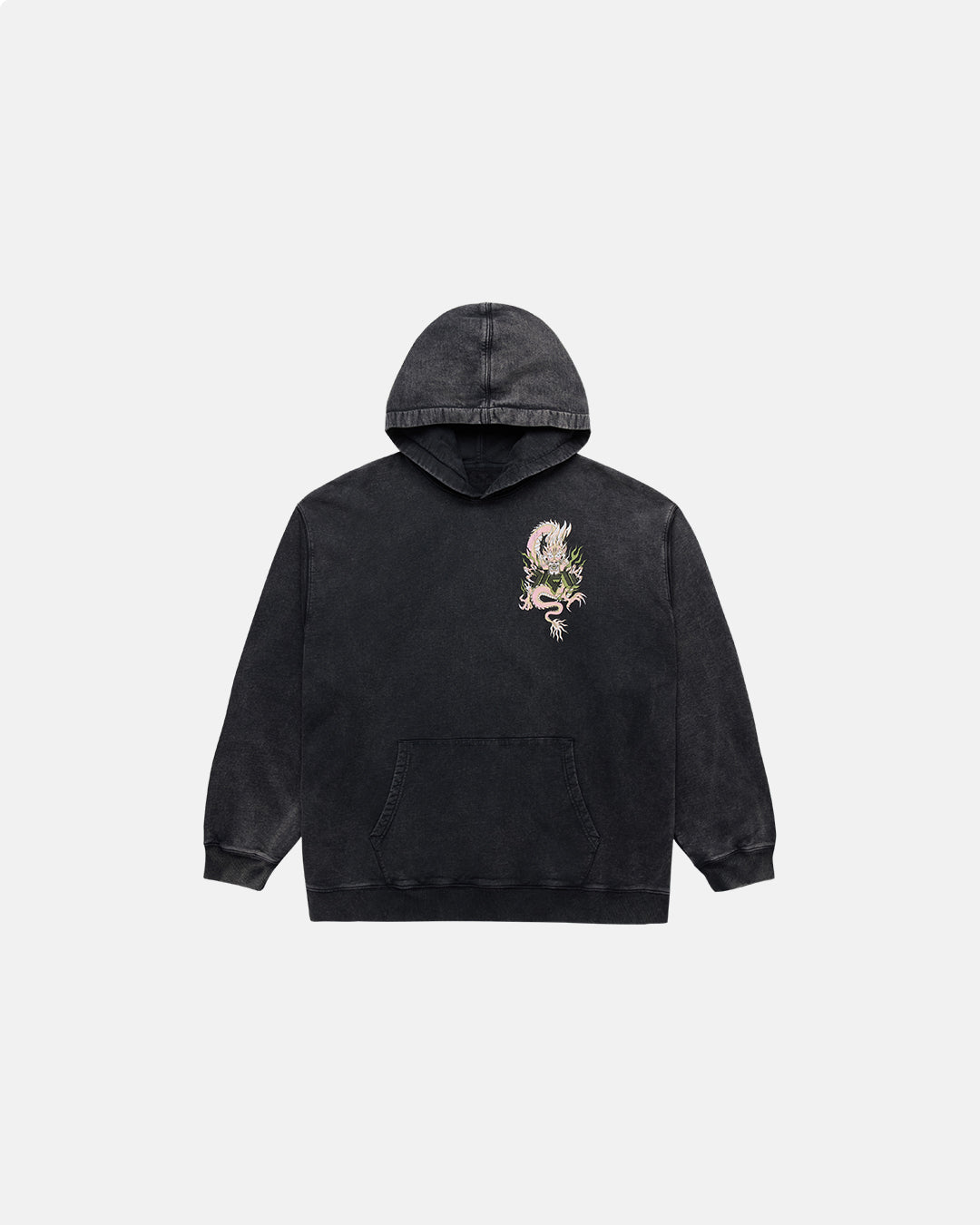 Dilong Oversized Hoodie Black Corrosion