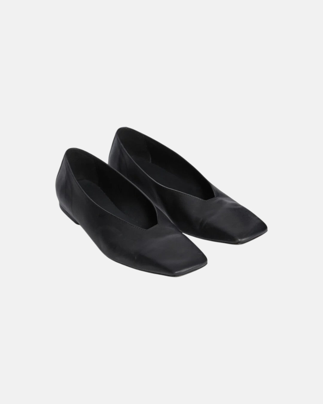 Ballerina Leather Shoes Black