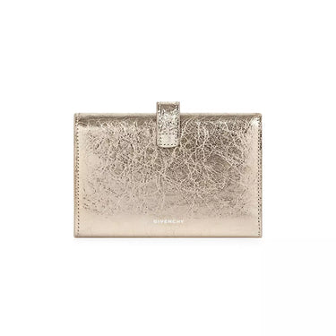 Givenchy 4G Wallet In Laminated Leather Dusty Gold