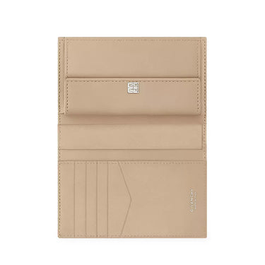 Givenchy 4G Wallet In Laminated Leather Dusty Gold