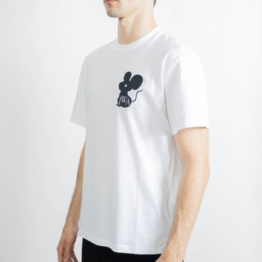 JW Anderson Women Mouse Embroidered-Logo T-Shirt White