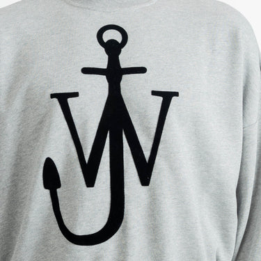 JW Anderson Women Anchor Logo Sweatshirt Grey Melange