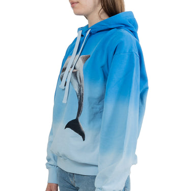 Jw Anderson Women Classic Fit Dolphin Print Hoodie Blue