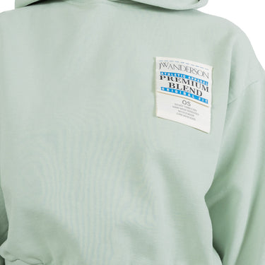 Jw Anderson Women Care Label Cropped Hoodie Pistachio