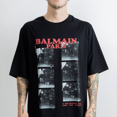 Balmain 44 T-Shirt Black/Brigh T Red/M Ulti- Gra