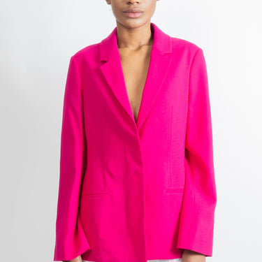Givenchy Women Slim Fit Jacket In Wool With Flared Sleeves Fuchsia