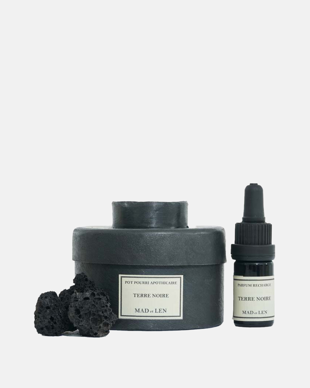 Mad Et Len Pot Pourri Apothicaire Mini Lava Rock Terre Noire