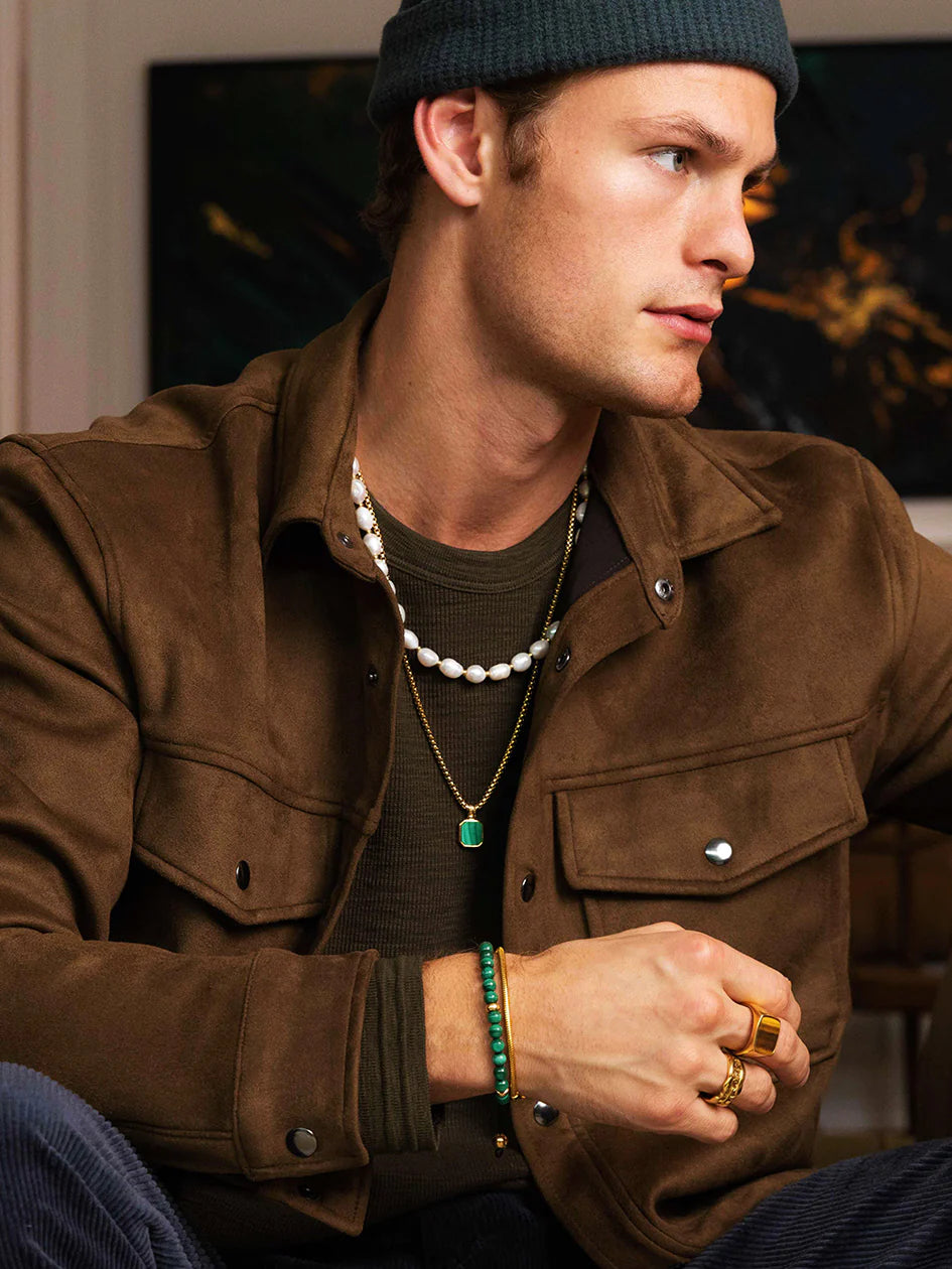 Nialaya Men's Baroque Pearl Choker