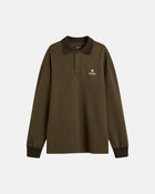 Ma Oversized Ls Polo Dark Brown