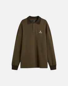 Ma Oversized Ls Polo Dark Brown
