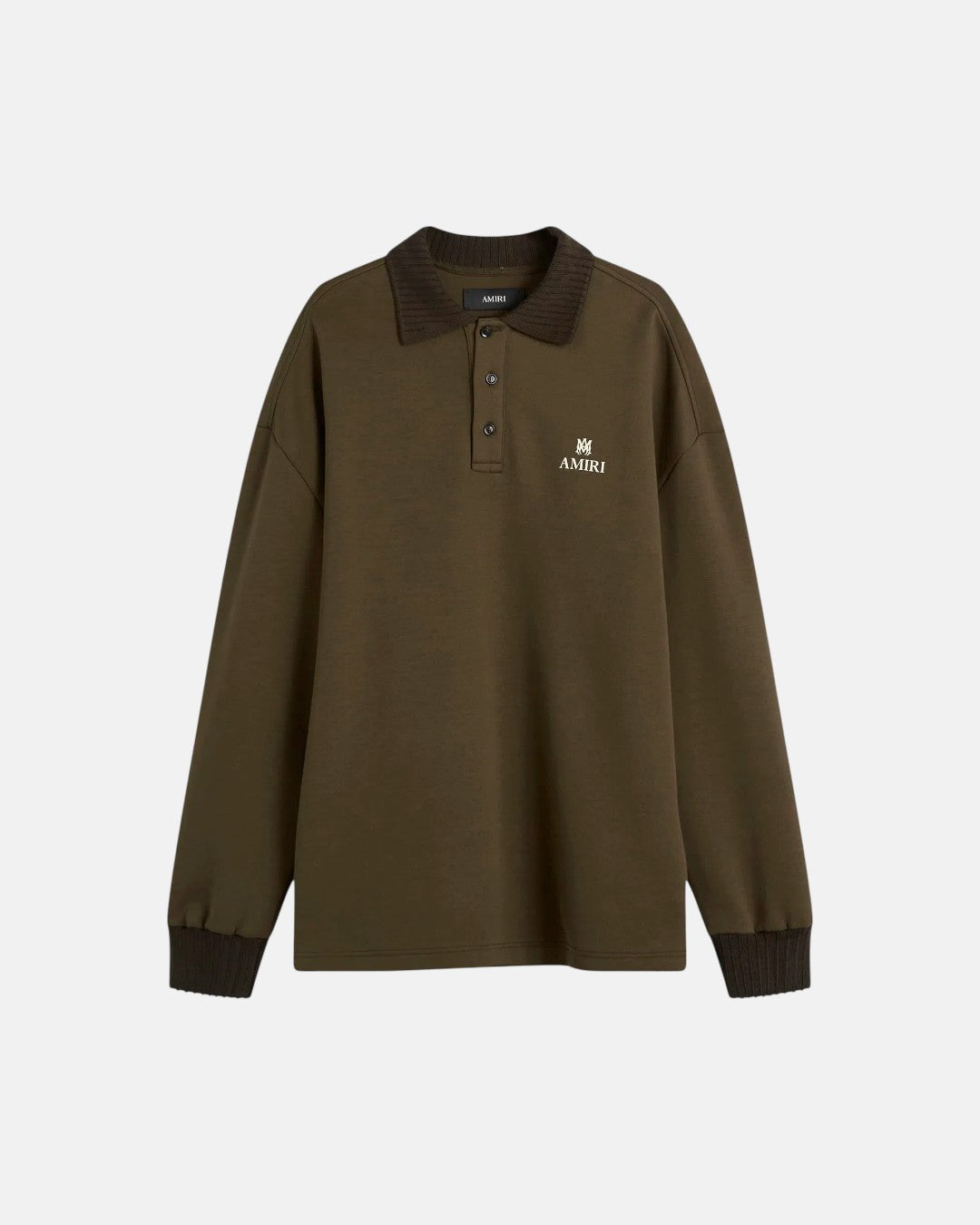Ma Oversized Ls Polo Dark Brown