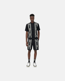 Stud Stripe Short Black