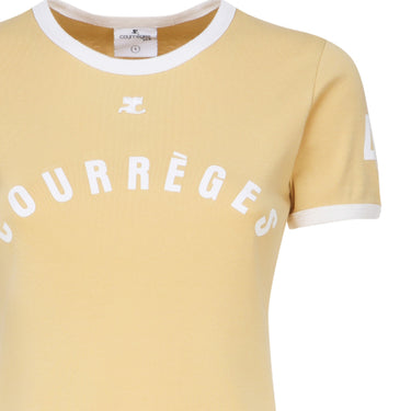 Courreges Women T-Shirt Contrast Printed Pollen/ Heritage White