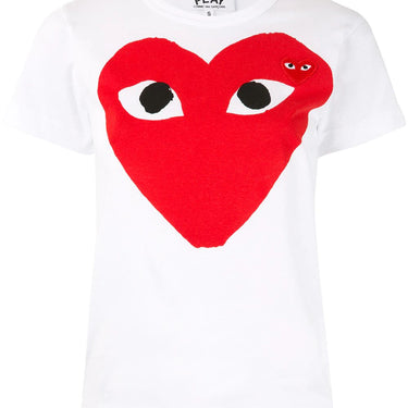 Comme Des Garcons Play Women Heart Emblem T-Shirt White