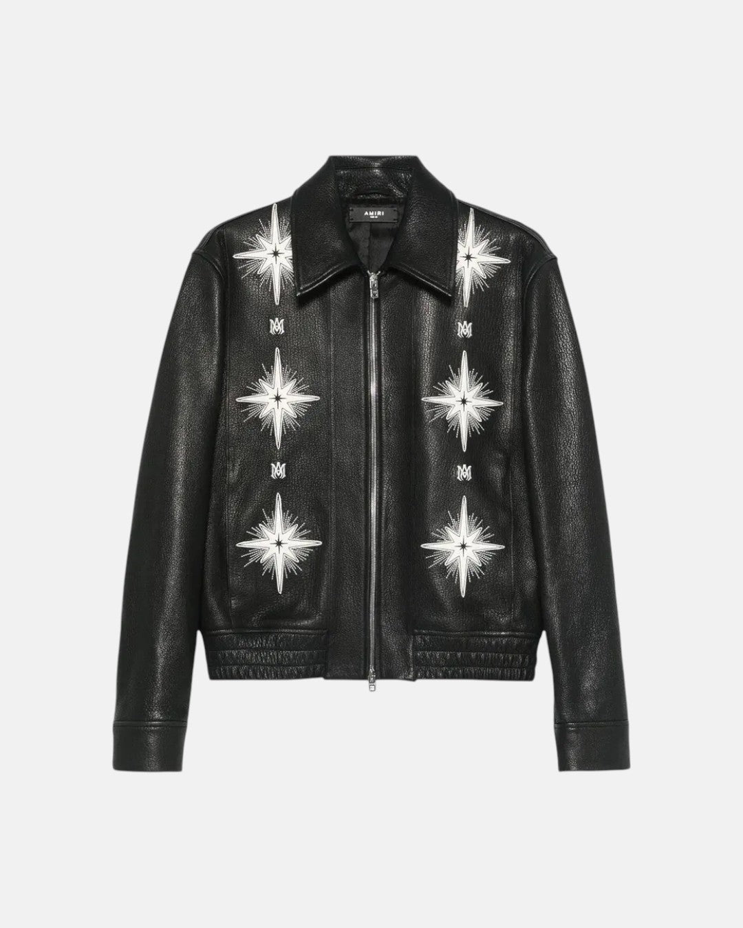Starburst Leather Jacket Black