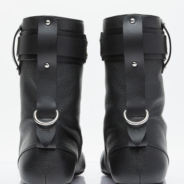 Jw Anderson Padlock Leather Ankle Boots Black