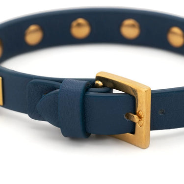 Valentino Garavani Rockstud Logo Detailed Bracelet Blue