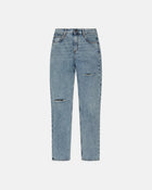 Ma Straight Ripped Jean Sky Marble