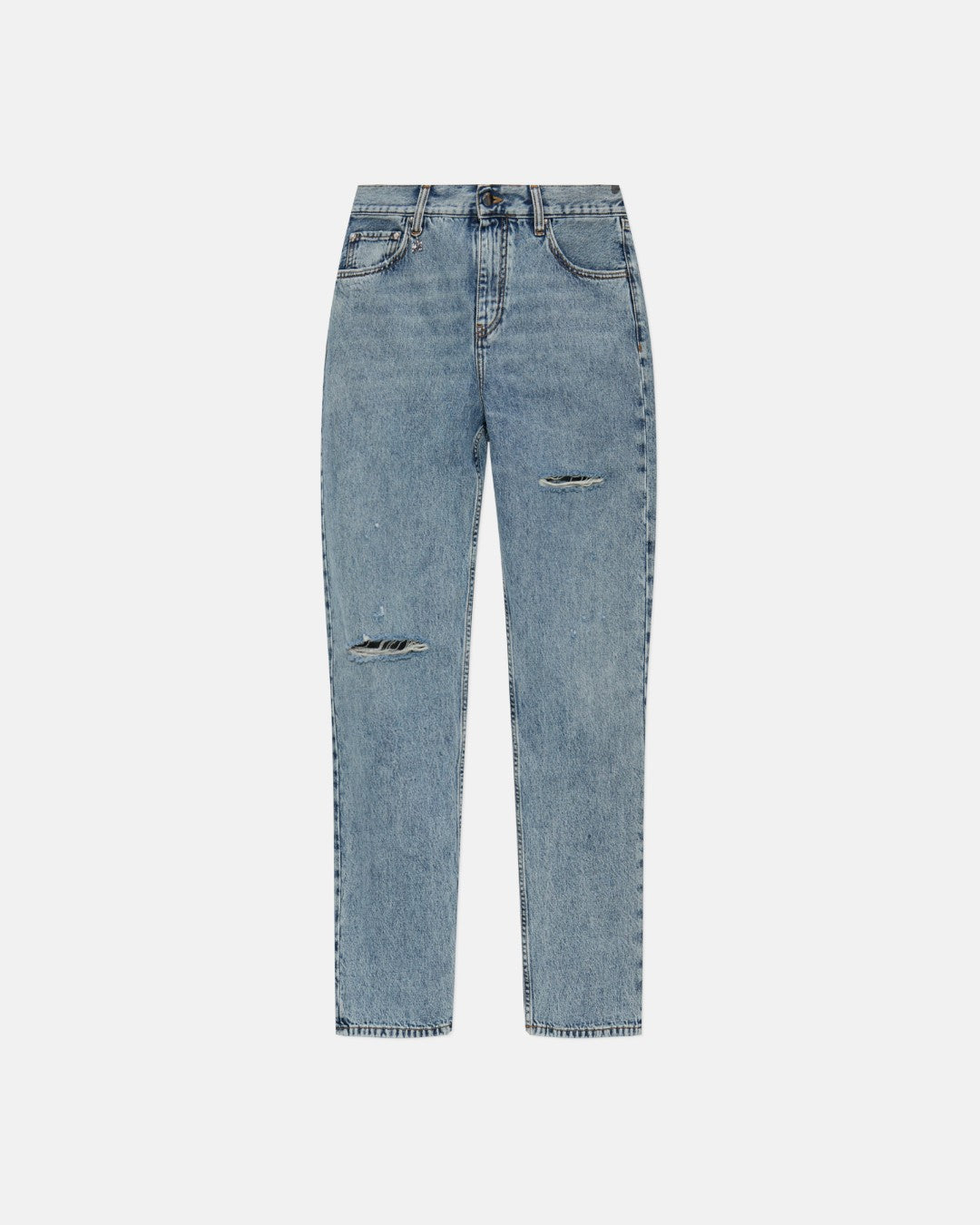 Ma Straight Ripped Jean Sky Marble