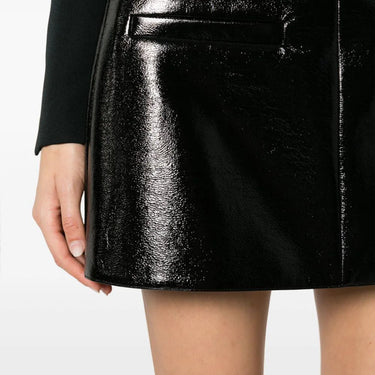 Courrges Mini Skirt Heritage A-Line Vinyl Black