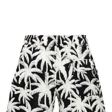 Palm Angels Palms Allover Swimshorts Black Off White