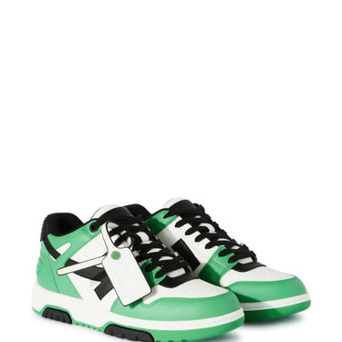 Off White Out Of Office Calf Leather Green Black