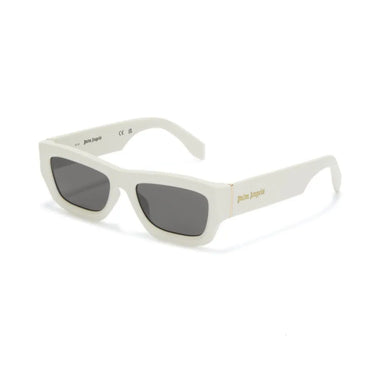 Palm Angels Auberry Sunglasses White Dark Grey