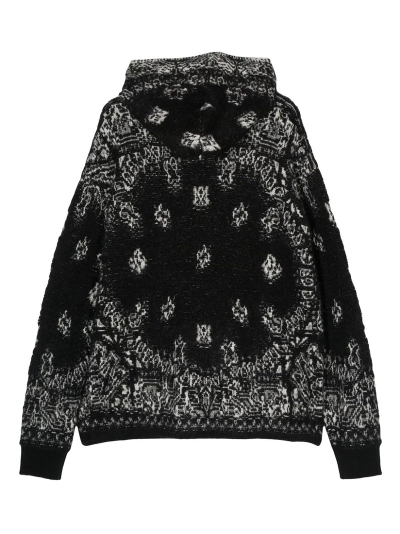 Amiri Bandana Hoodie Black
