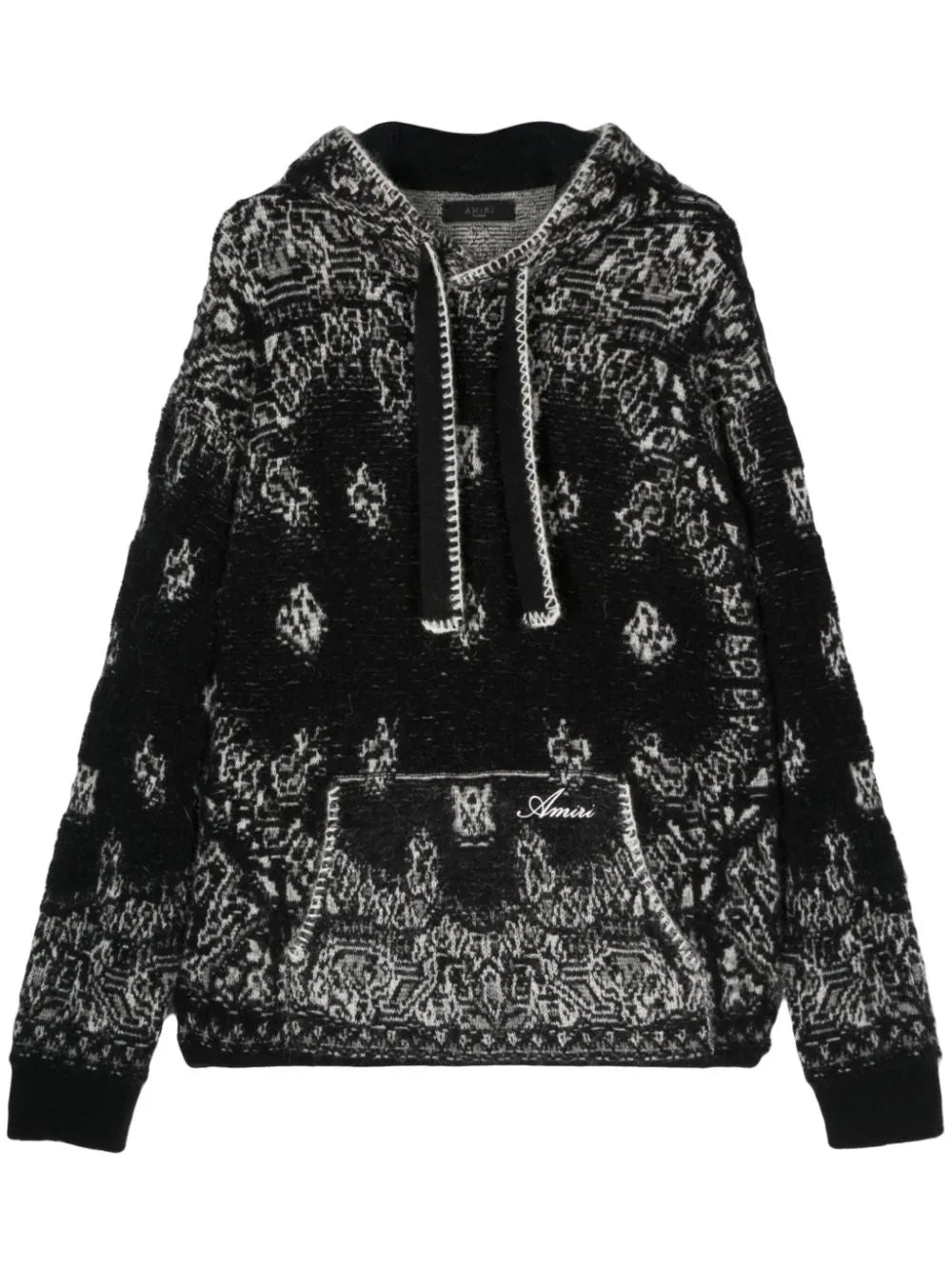 Amiri Bandana Hoodie Black