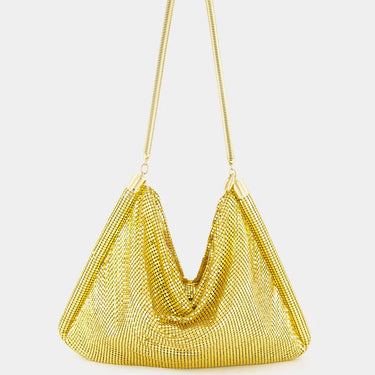 Paco Rabanne Pixel Tube Embellished Shoulder Bag Gold