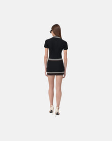 Ma Stripe Polo Black