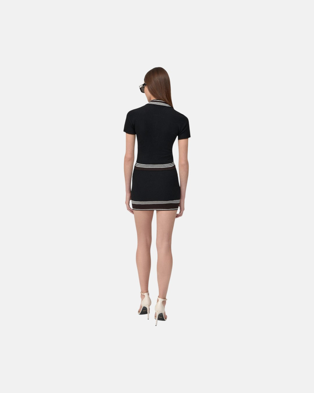 Ma Stripe Polo Black