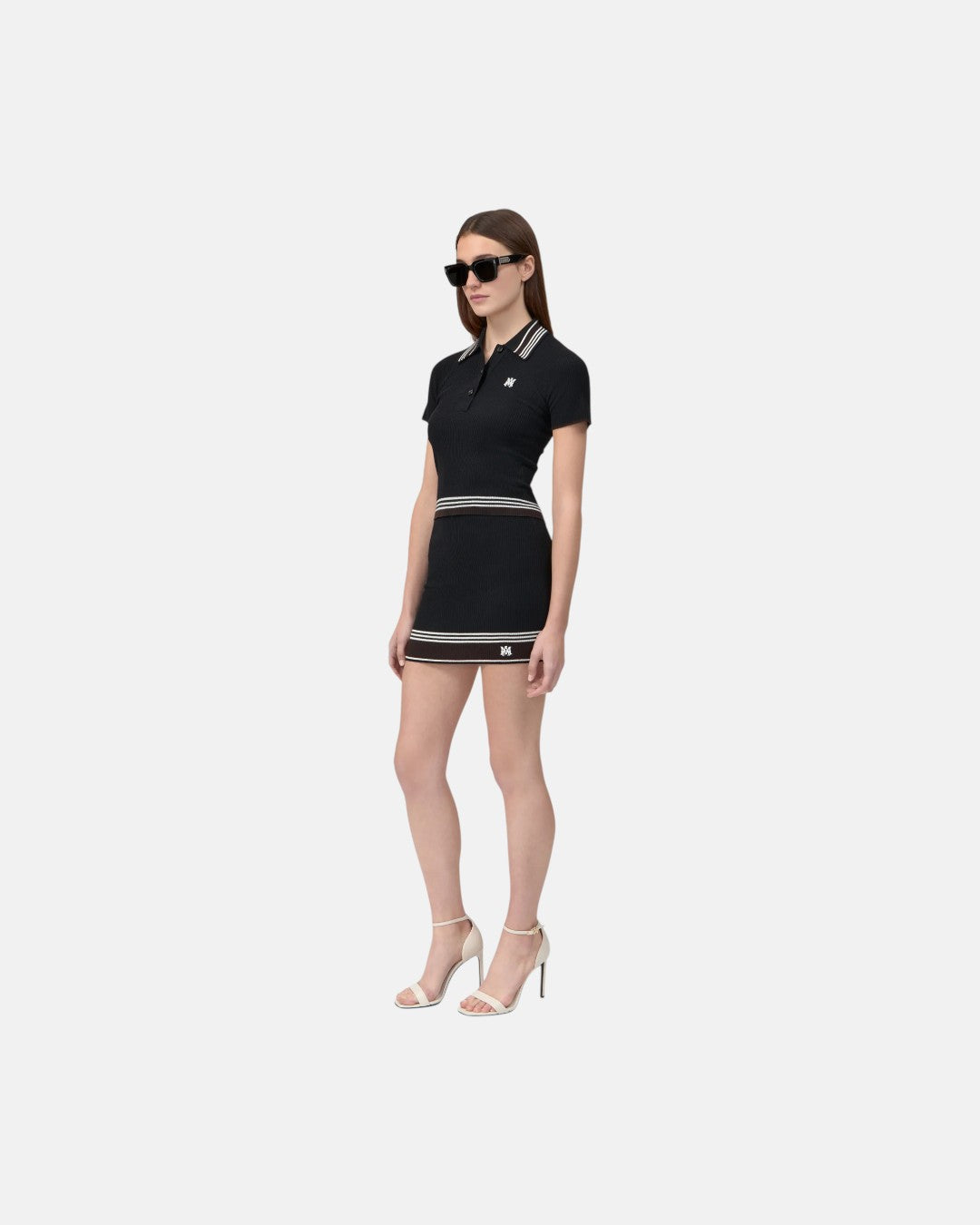 Ma Stripe Polo Black