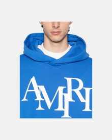 Amiri Staggered Hoodie Blue