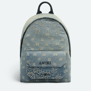 Amiri Denim Bandana Jacquard Backpack Blue