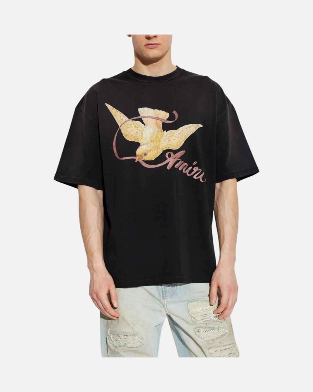 Amiri Ribbon Os Tee Black