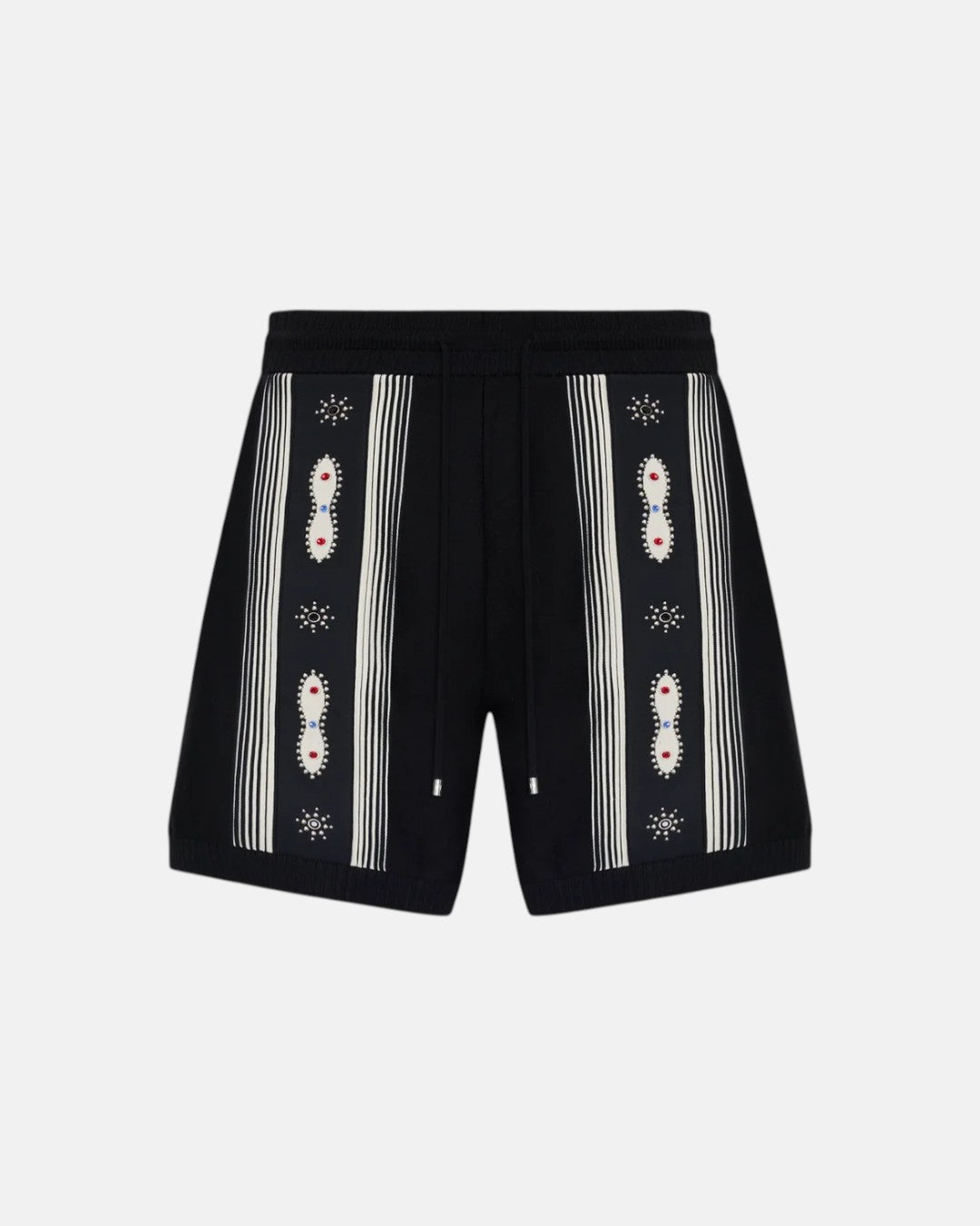 Stud Stripe Short Black