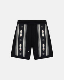 Stud Stripe Short Black