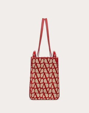 Valentino Le Troisieme Toile Iconographe Shopping Bag Beige/Red