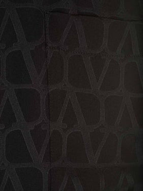 Valentino All-Over Logo Patterned Bermuda Shorts Black